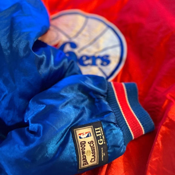 Philadelphia 76ers Bomber Satin Jacket XXL G-III Carl Banks NBA Basketball - Picture 5 of 5